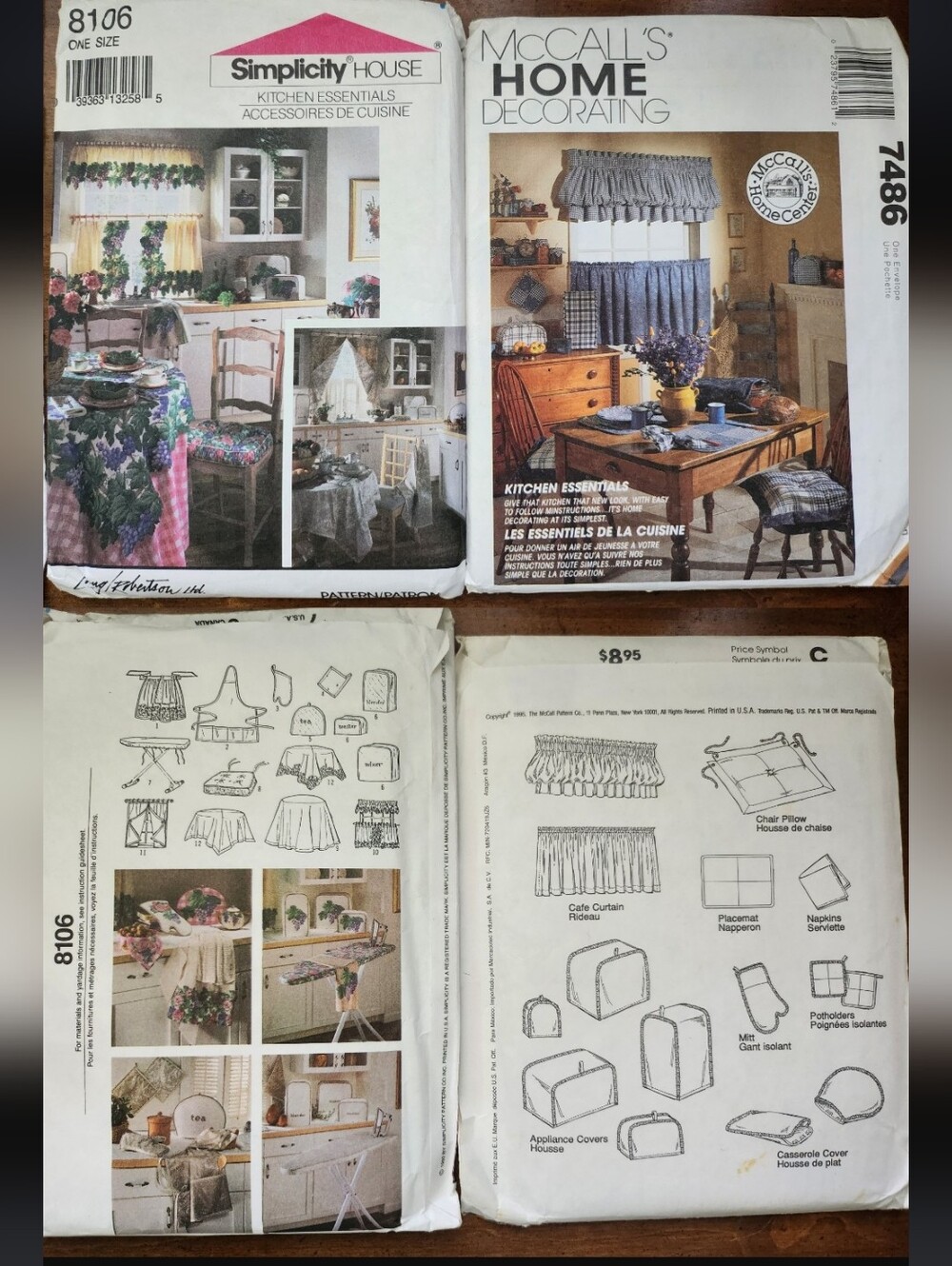 McCall's & Simplicity Home Decorating Sewing Pattern Pack